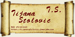 Tijana Stolović vizit kartica